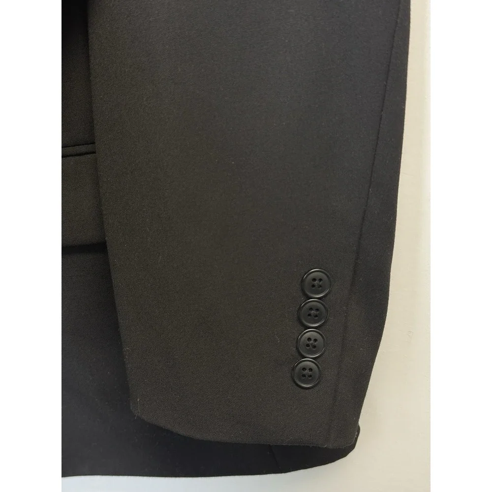 Adolfo Men's Portly Black‎ Blazer Jacket Size 46S Regular Fit Sport Coat